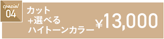 カット+選べるハイトーンカラー