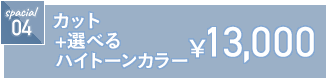 カット+選べるハイトーンカラー