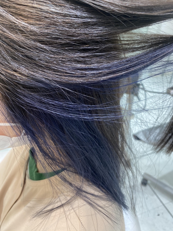 ブルーパープルインナーカラーヘア